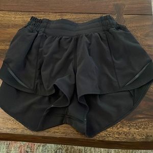 Black lulu lemon shorts. Size 4 2.5 inch seam
